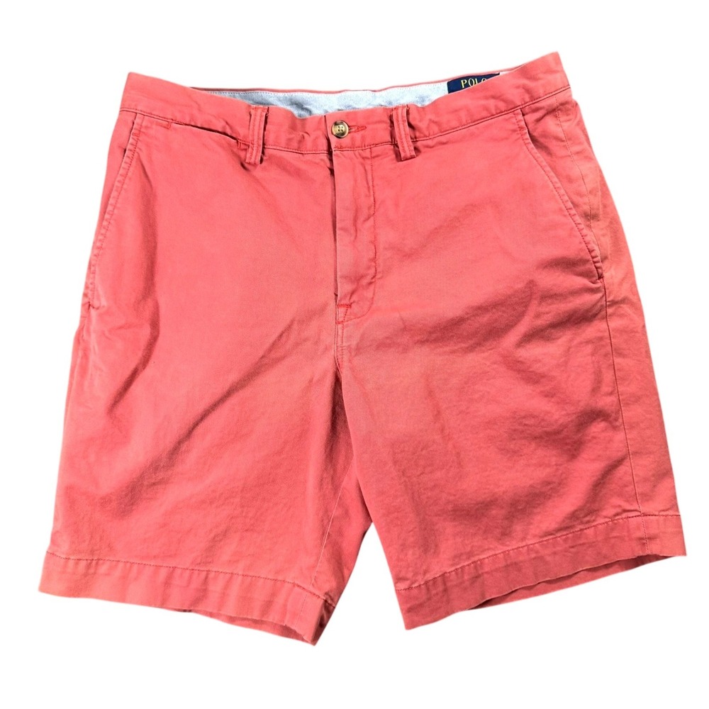 Polo Ralph Lauren Shorts Mens 32 Pink Stretch Classic Fit‎ 9 Inch Chino Casual